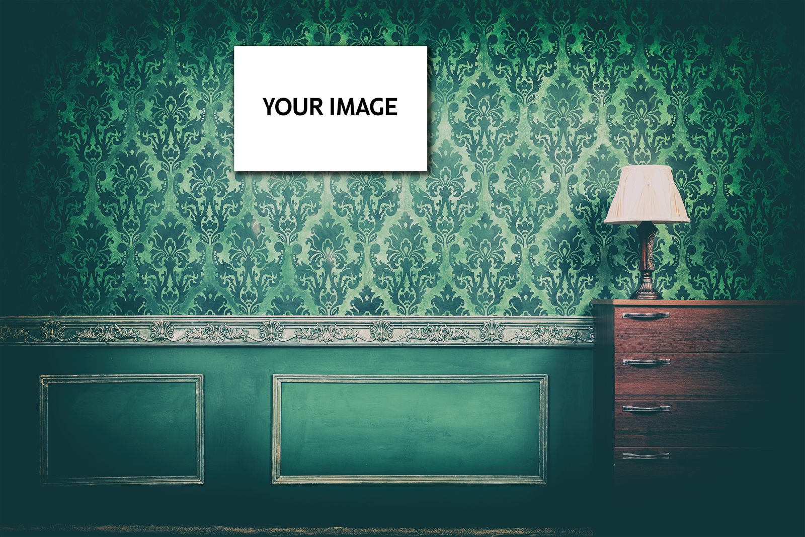 Custom artwork displayed as a Titan Forge metal panel in a room